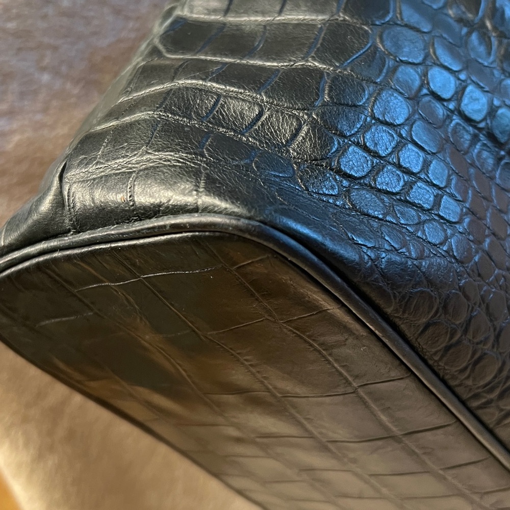DONALD J. PLINER Crocodile Embossed Leather Bag - Picture 9 of 16